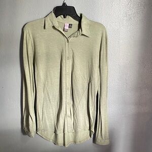 Love on a Hanger Olive Button-Up Blouse